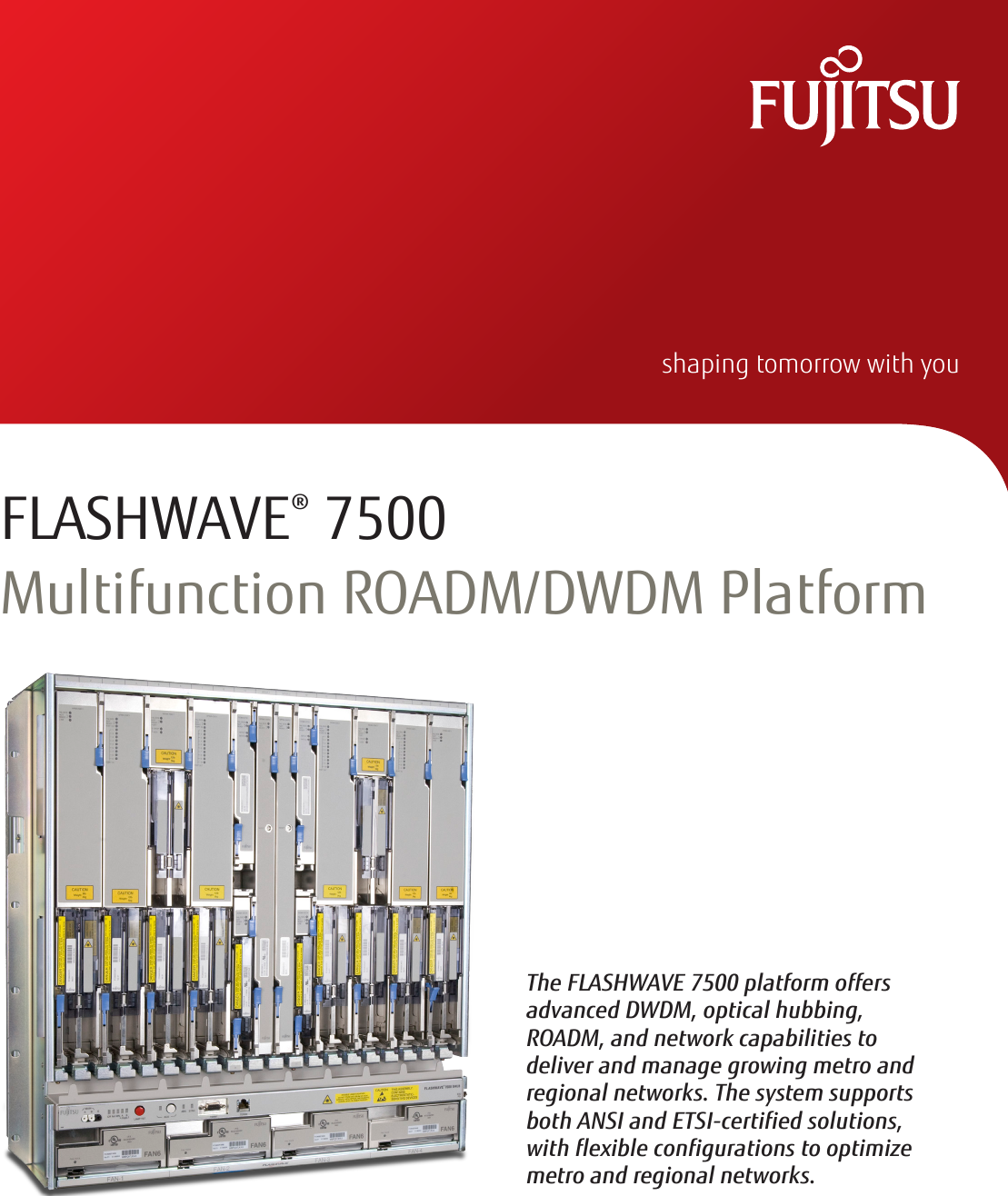 Page 1 of 8 - Fujitsu  FLASHWAVE 7500 Flashwave7500