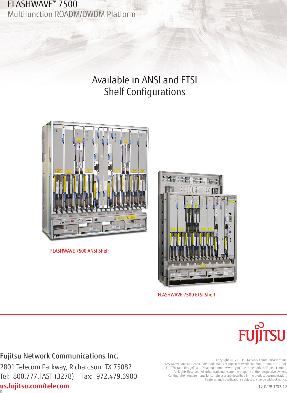 Page 8 of 8 - Fujitsu  FLASHWAVE 7500 Flashwave7500