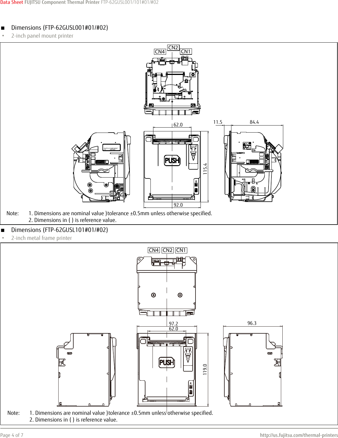 Page 4 of 7 - Fujitsu Fujitsu--of-the-factsheet FTP-62GUSL001/101 Ftp-62gusl001-101