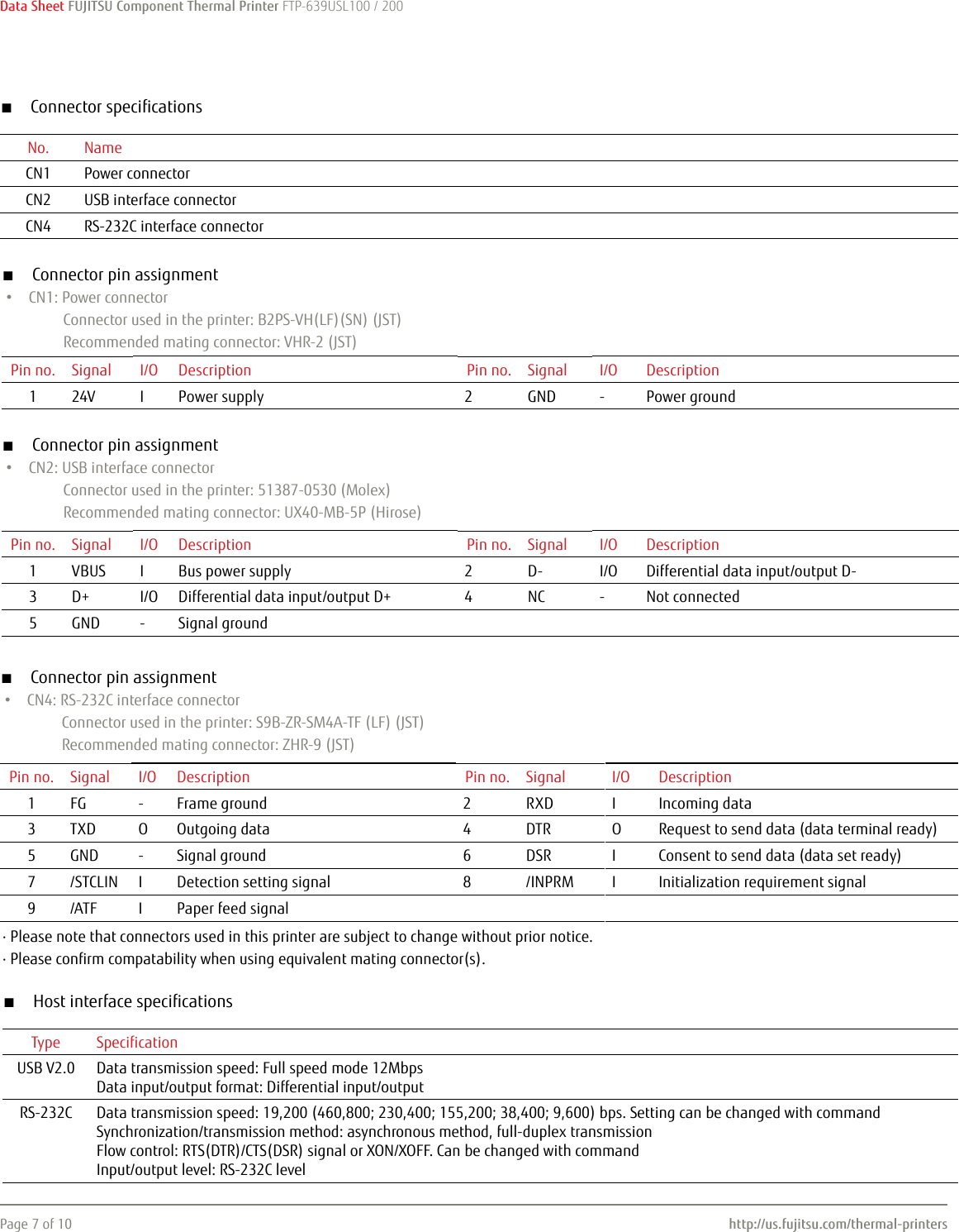 Page 7 of 10 - Fujitsu Fujitsu--of-the-factsheet FTP-639USL103/104/113/114/ 201/202 Ftp-639usl100-200