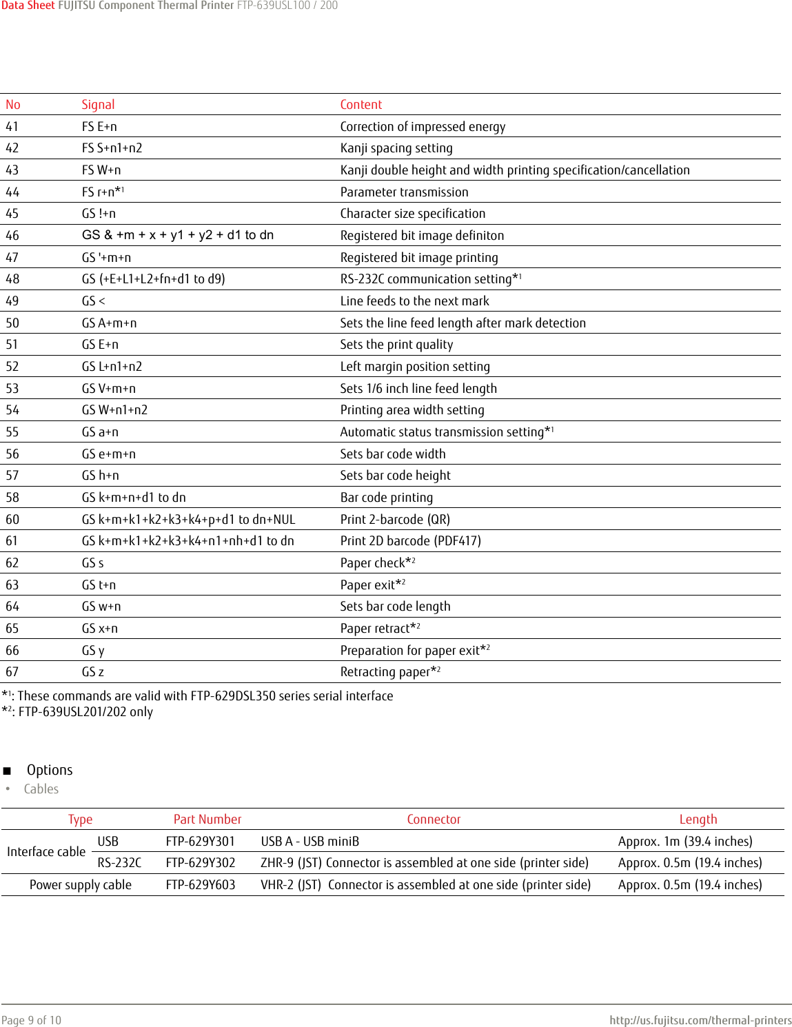 Page 9 of 10 - Fujitsu Fujitsu--of-the-factsheet FTP-639USL103/104/113/114/ 201/202 Ftp-639usl100-200