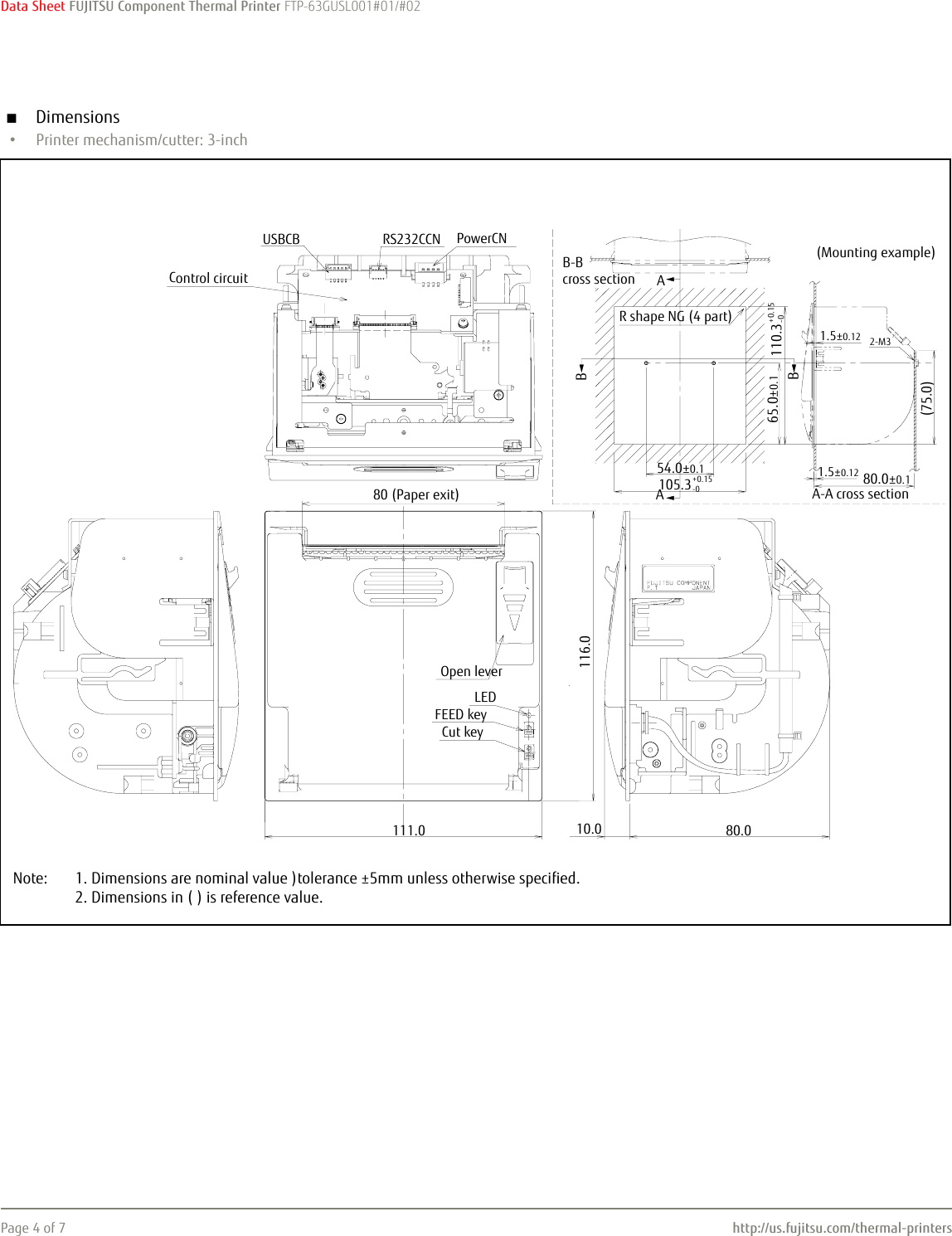 Page 4 of 7 - Fujitsu Fujitsu--of-the-factsheet Datasheet Ftp-63gusl001