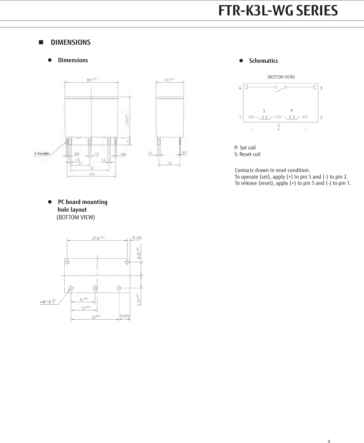 Page 5 of 7 - Fujitsu  FTR-K3L-WG Series