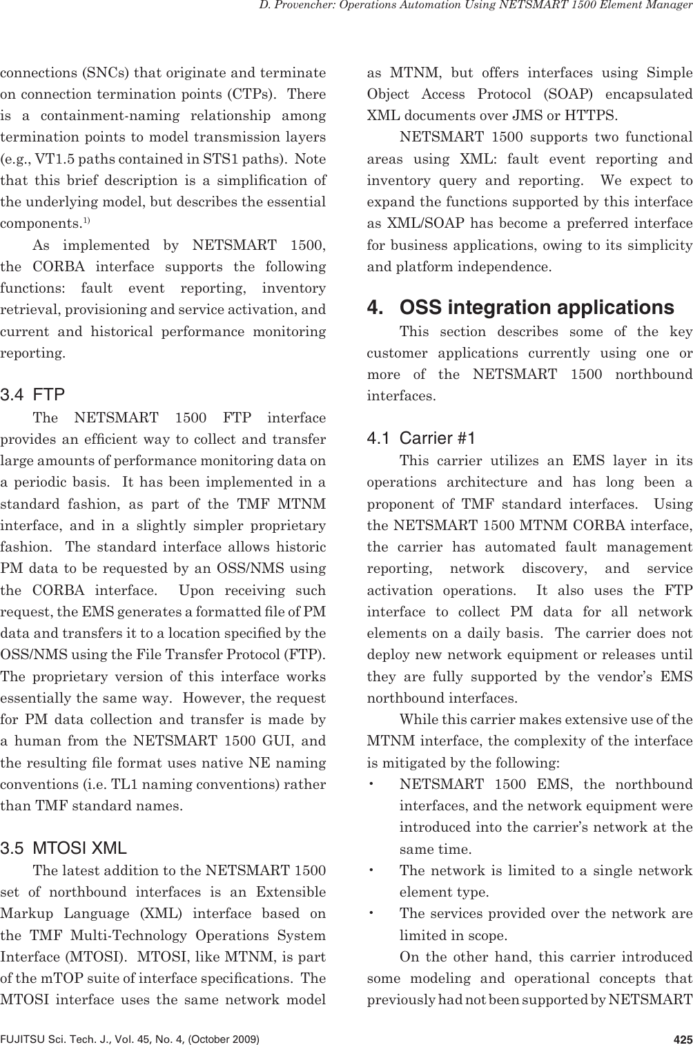 Page 4 of 9 - Fujitsu Operations Automation Using NETSMART 1500 Element Manager Paper19