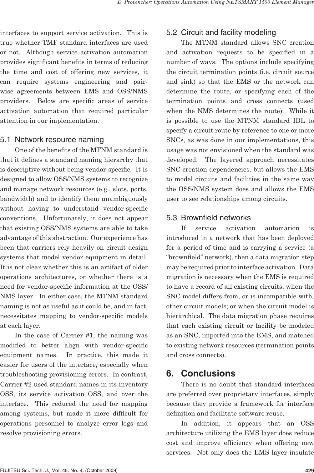 Page 8 of 9 - Fujitsu Operations Automation Using NETSMART 1500 Element Manager Paper19