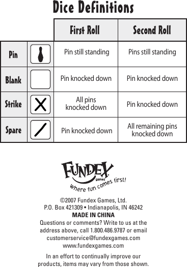 Page 4 of 5 - Fundex-Games Fundex-Games-2729-Users-Manual- 2729-01-I_BowlingDice  Fundex-games-2729-users-manual