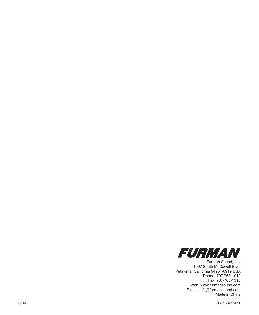 Page 12 of 12 - Furman-Sound Furman-Sound-Hds-16-Users-Manual- HDS-16 & HRM-16 Manual  Furman-sound-hds-16-users-manual