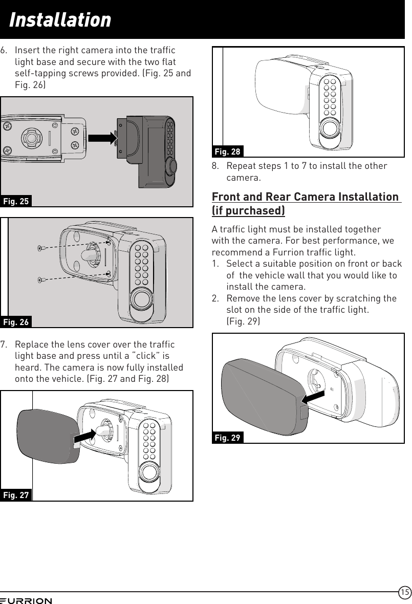 Page 15 of Furrion FOS05TA Vision S Camera System - Monitor User Manual IM FCM00001 indd