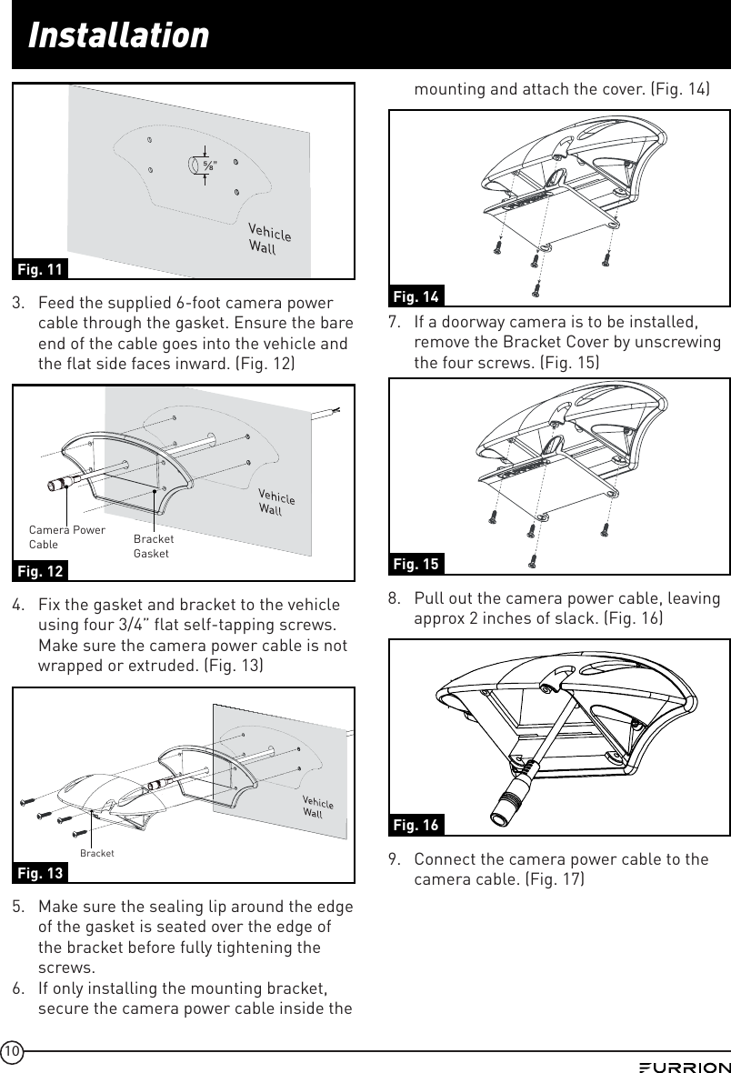 Page 10 of Furrion FOS43TA Vision S Camera System - Monitor User Manual IM FCM00002 indd