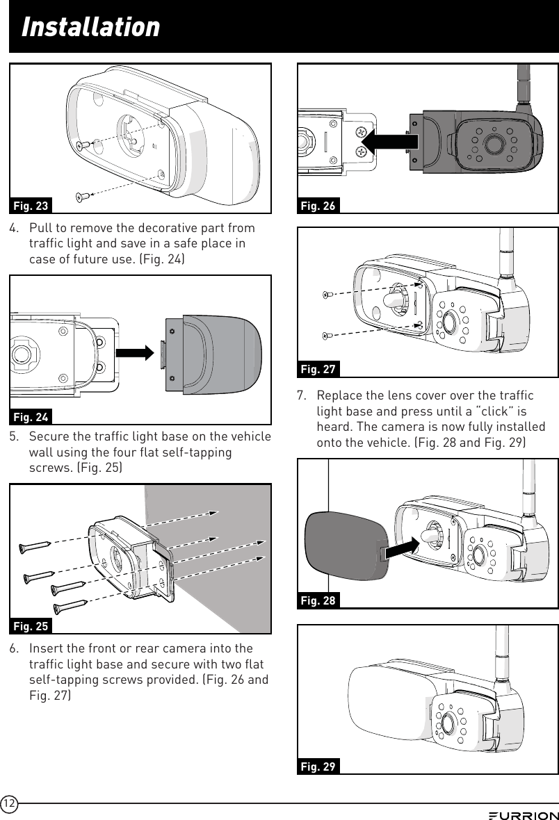 Page 12 of Furrion FOS43TA Vision S Camera System - Monitor User Manual IM FCM00002 indd