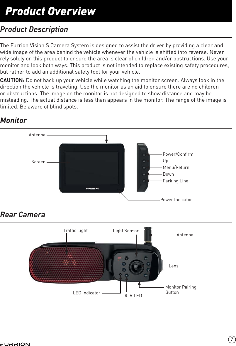 Page 7 of Furrion FOS43TA Vision S Camera System - Monitor User Manual IM FCM00002 indd