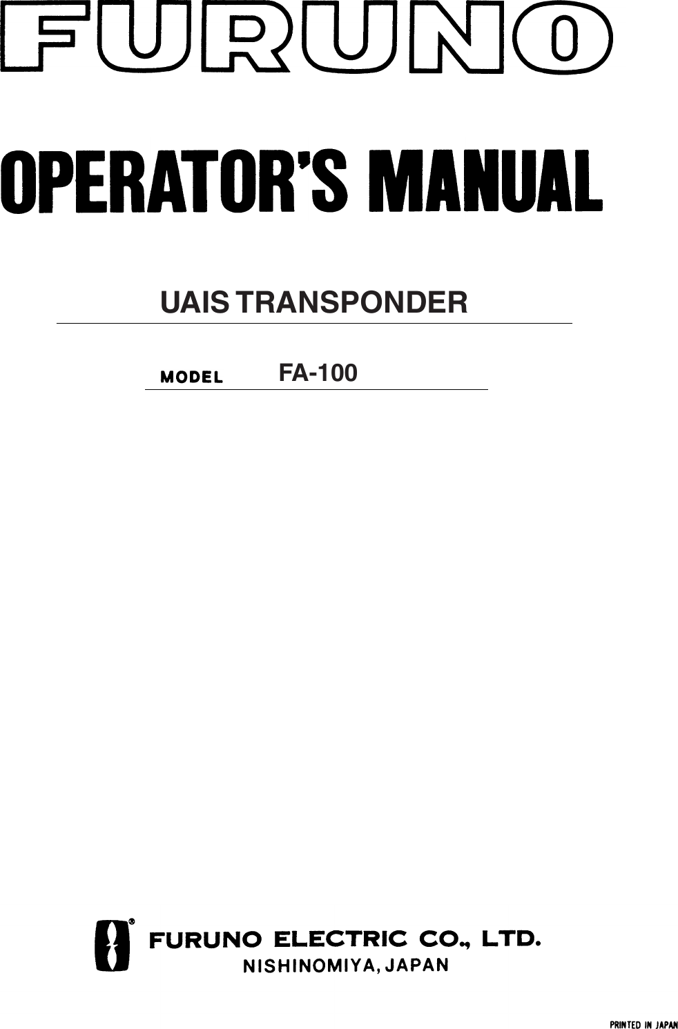              UAIS TRANSPONDERFA-100