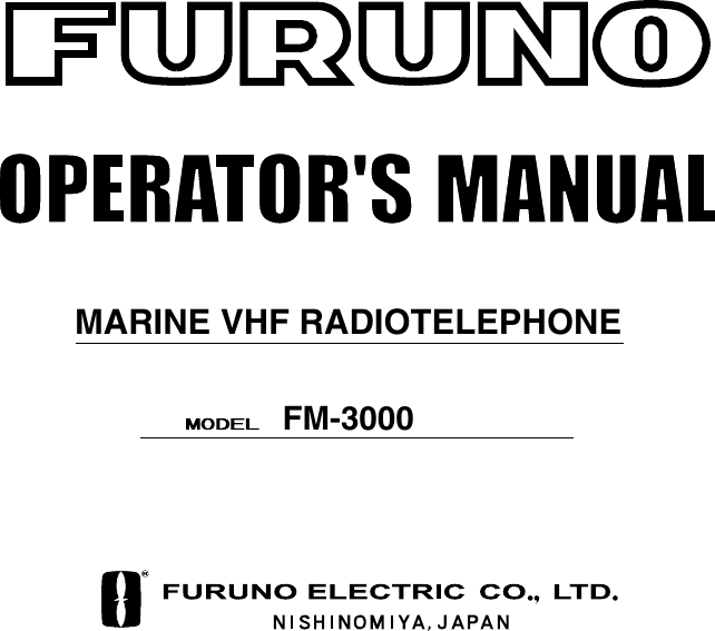 MARINE VHF RADIOTELEPHONEFM-3000