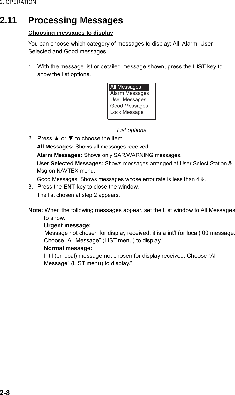 Page 27 of Furuno USA 9ZWNX700A NAVTEX RECIEVER User Manual 