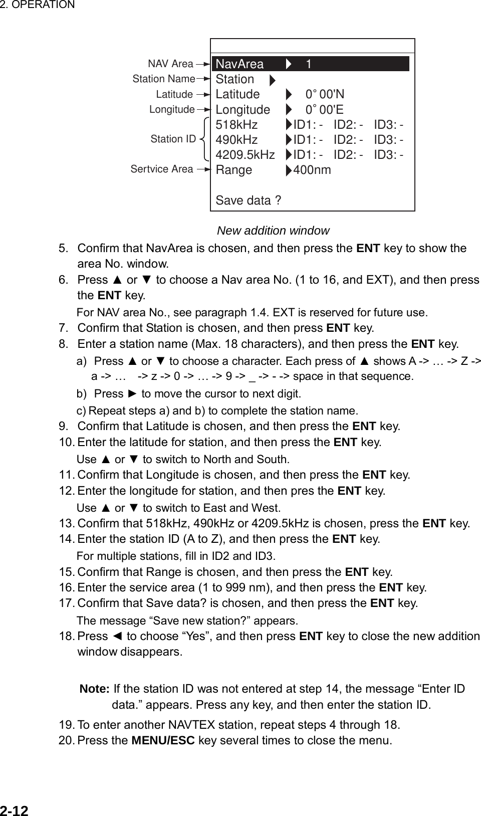 Page 31 of Furuno USA 9ZWNX700A NAVTEX RECIEVER User Manual 