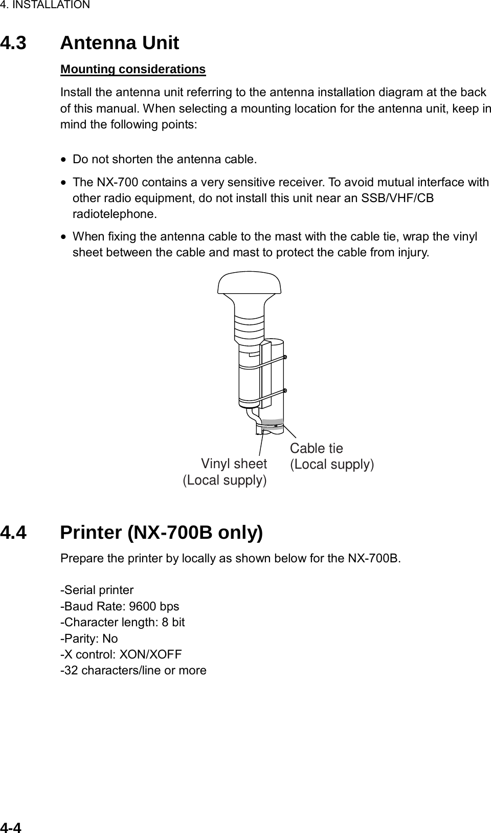 Page 47 of Furuno USA 9ZWNX700A NAVTEX RECIEVER User Manual 