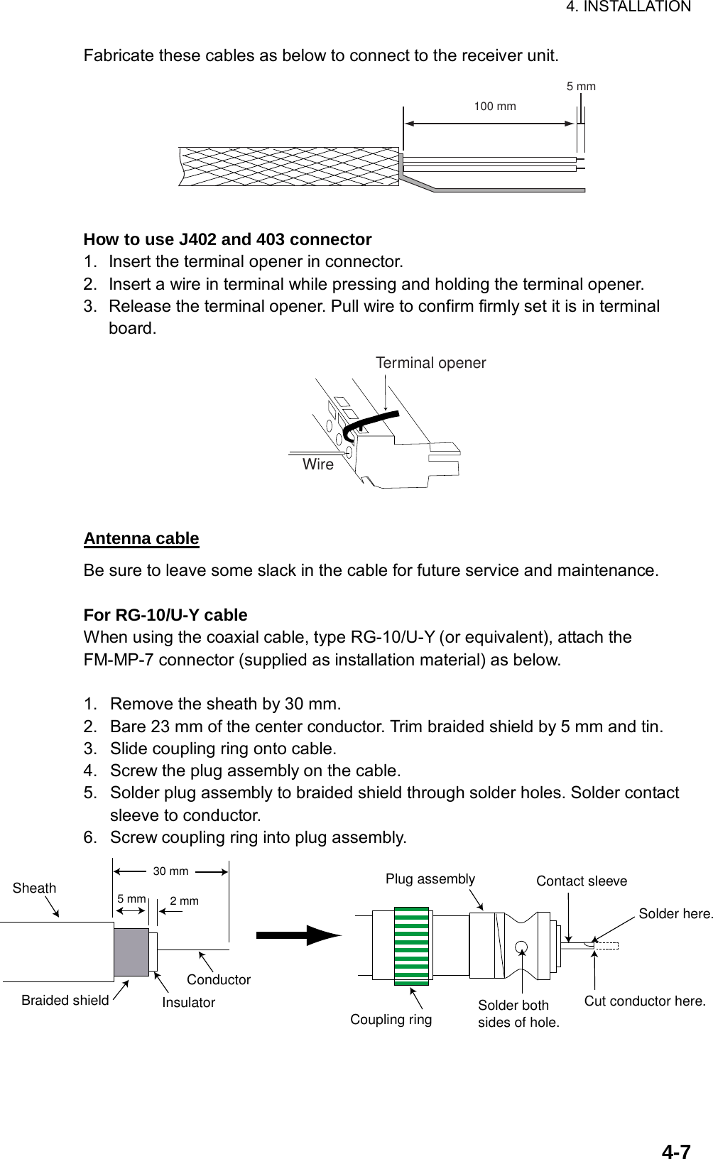 Page 50 of Furuno USA 9ZWNX700A NAVTEX RECIEVER User Manual 