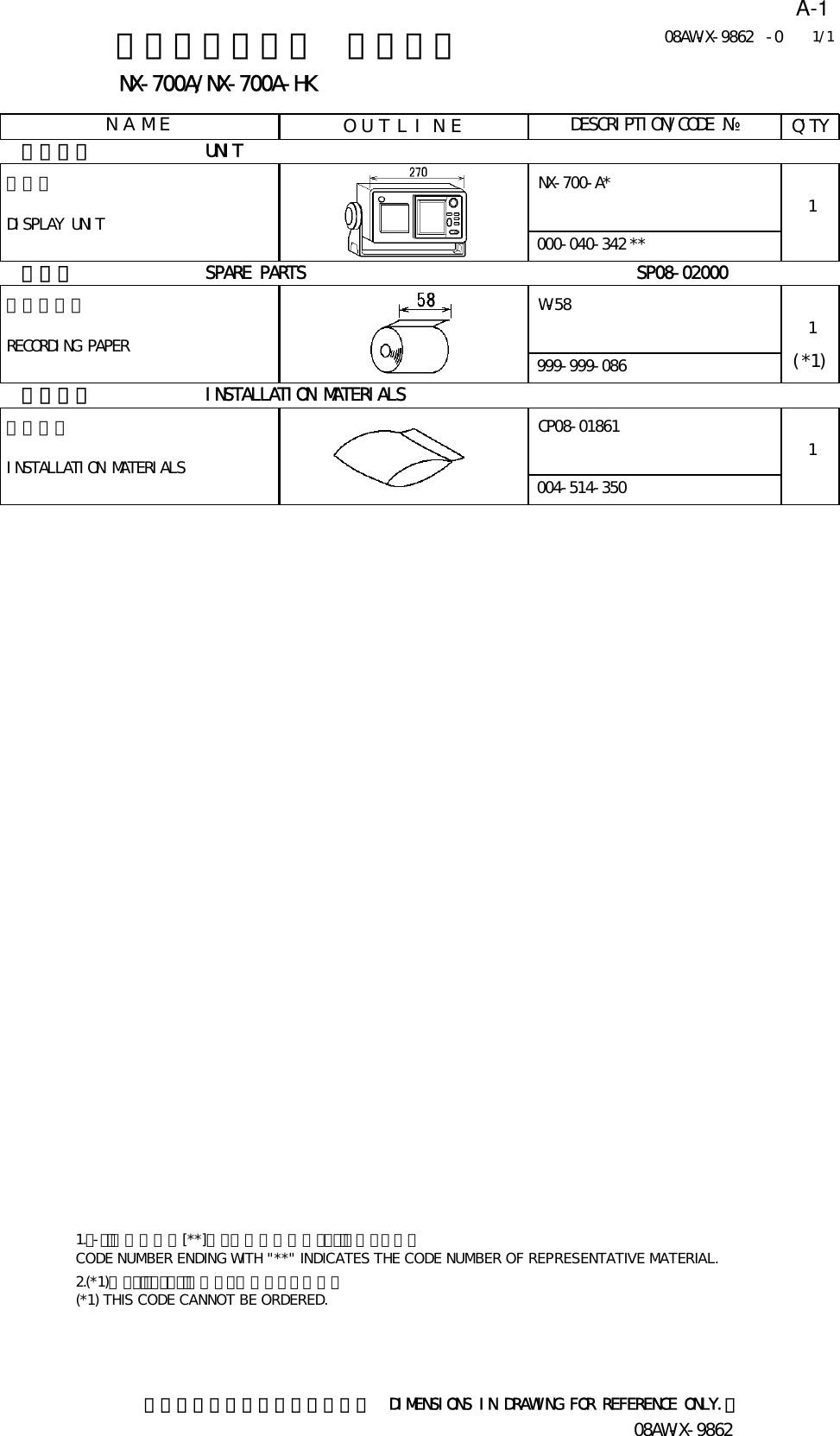 Page 66 of Furuno USA 9ZWNX700A NAVTEX RECIEVER User Manual 