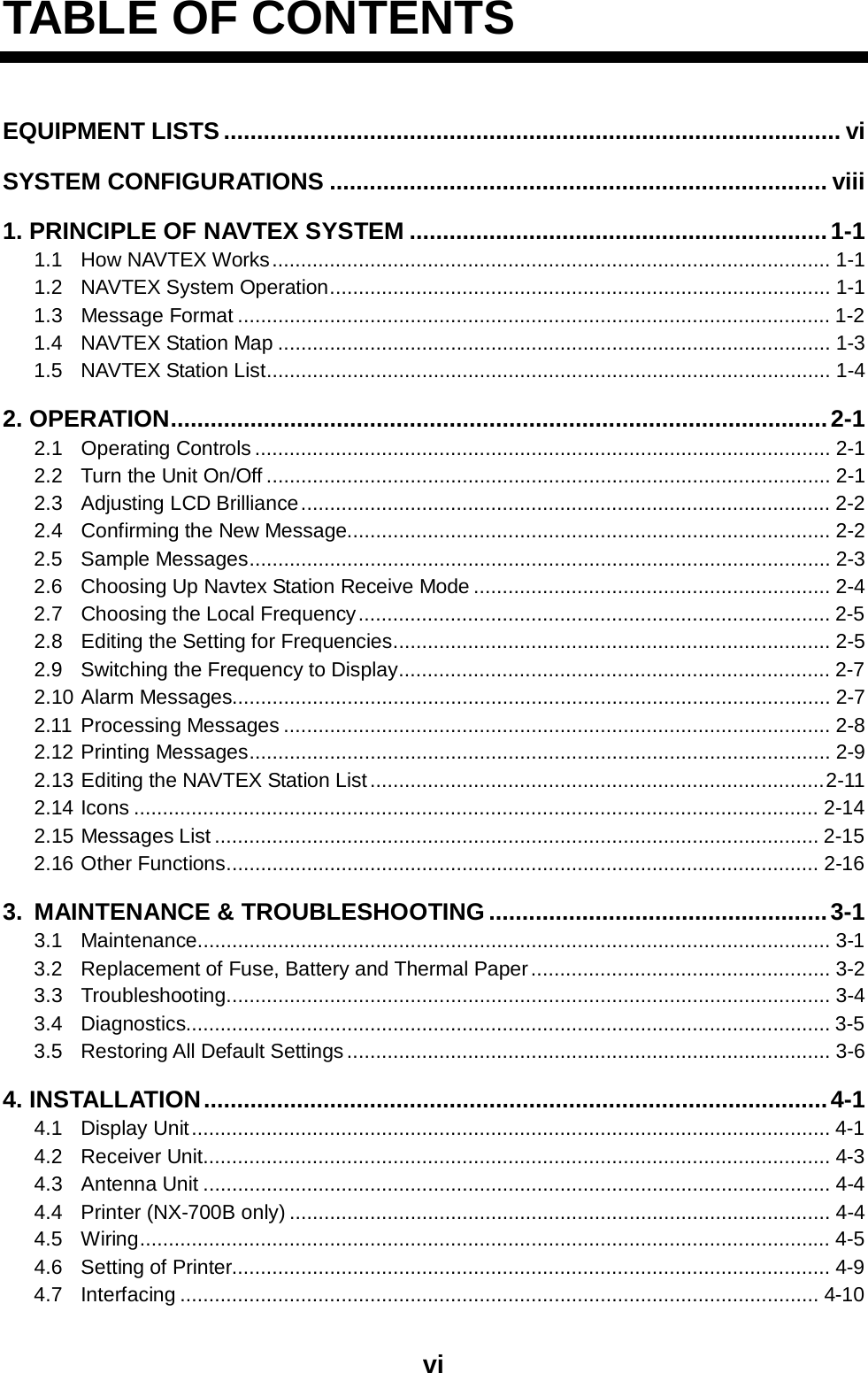 Page 7 of Furuno USA 9ZWNX700A NAVTEX RECIEVER User Manual 