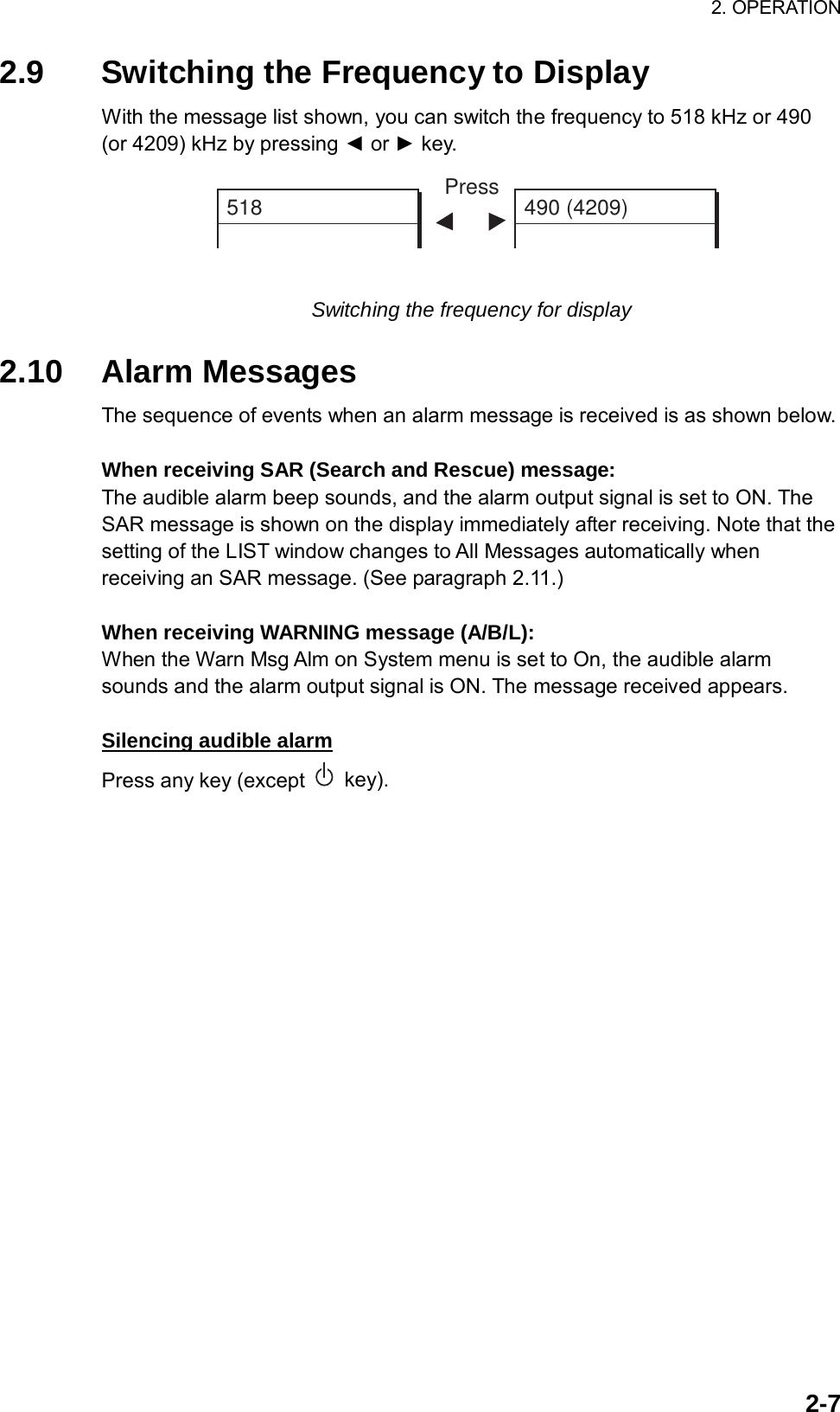 Page 26 of Furuno USA 9ZWNX700B NAVTEX RECEIVER User Manual 