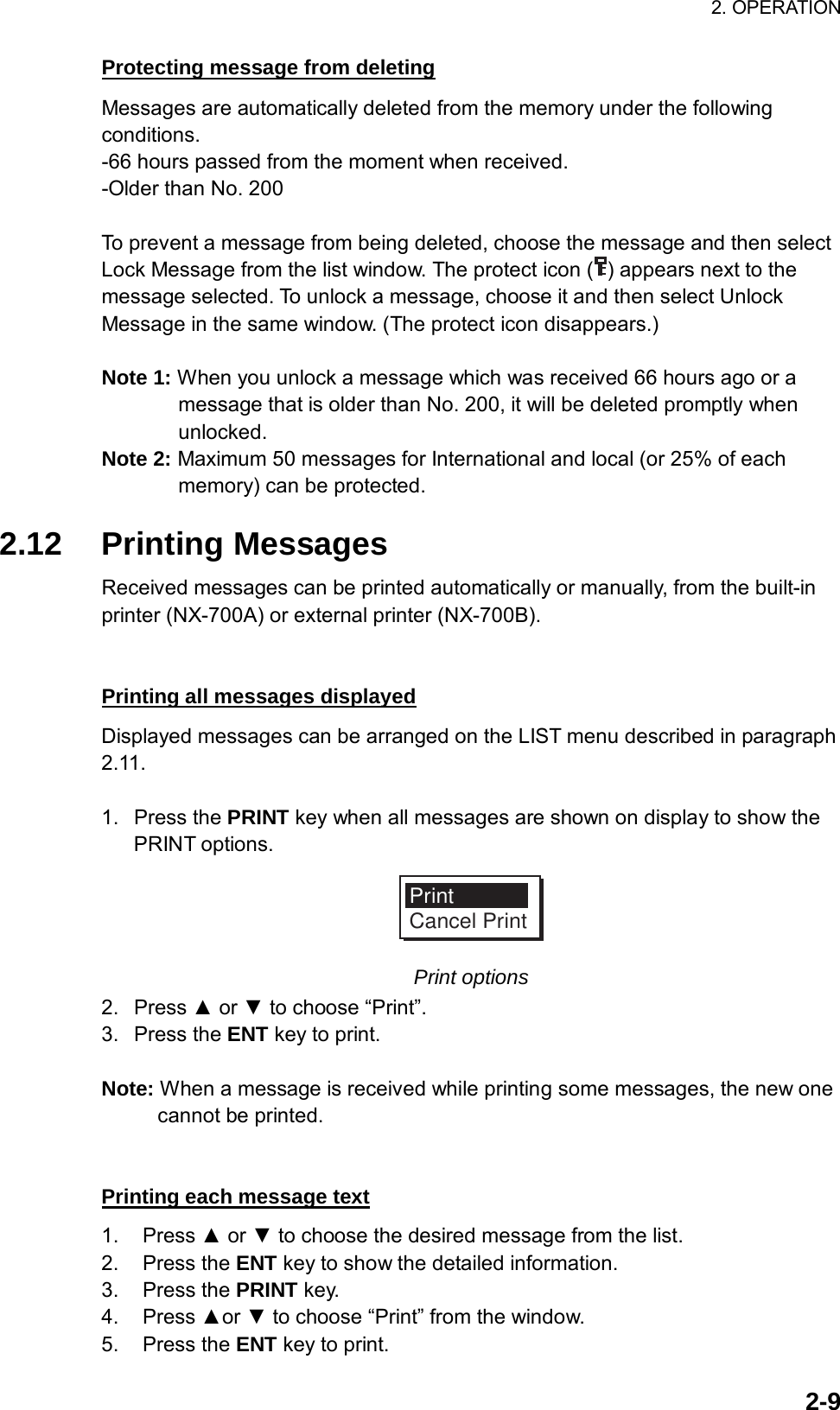 Page 28 of Furuno USA 9ZWNX700B NAVTEX RECEIVER User Manual 