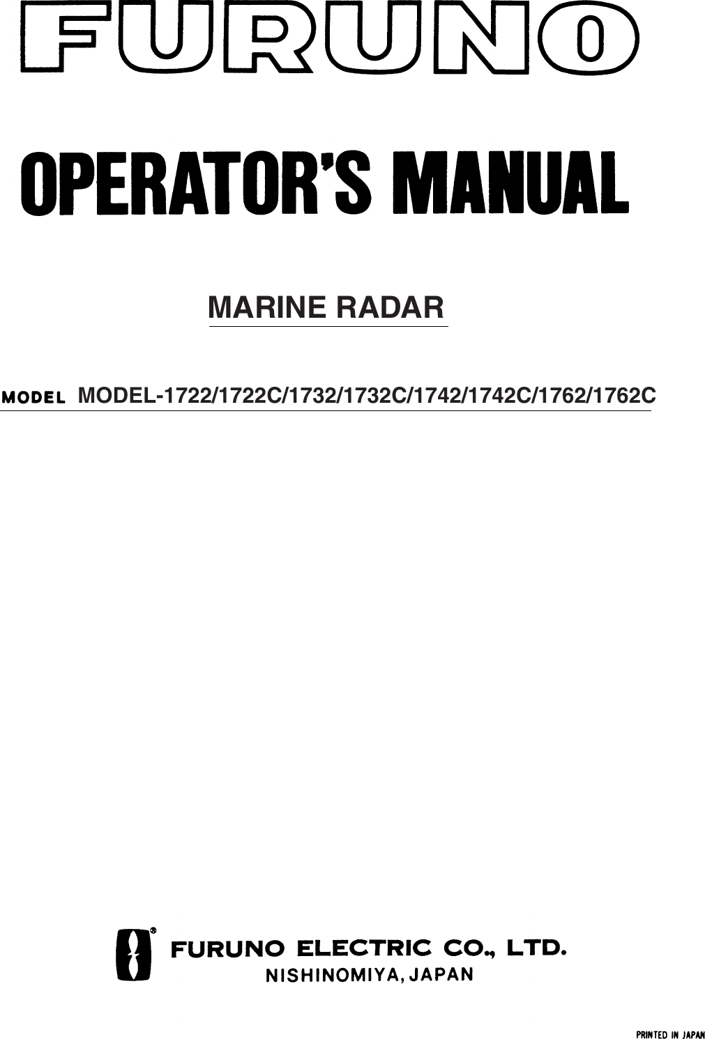 MARINE RADARMODEL-1722/1722C/1732/1732C/1742/1742C/1762/1762C