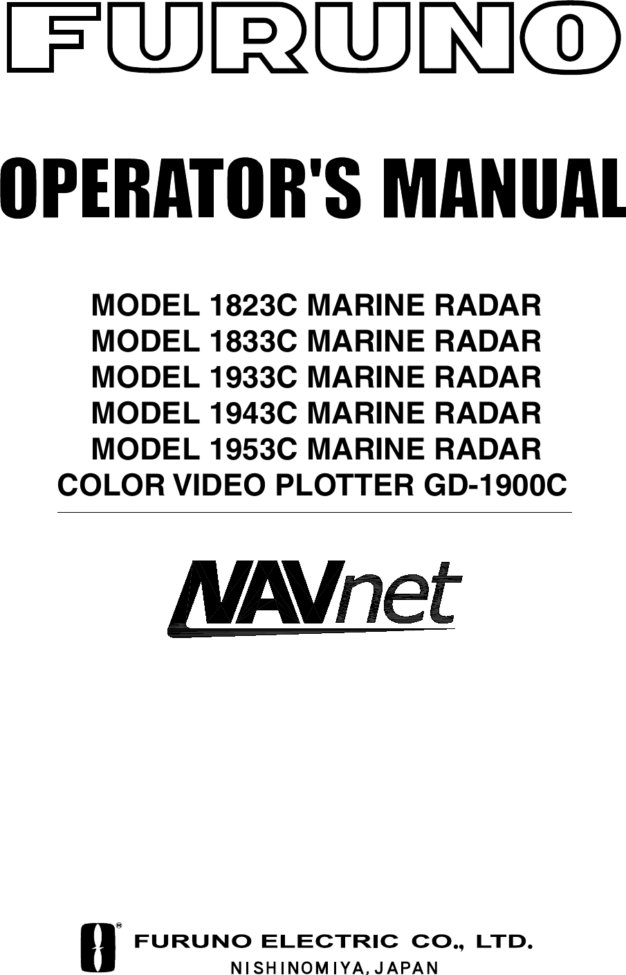 MODEL 1823C MARINE RADARMODEL 1833C MARINE RADARMODEL 1933C MARINE RADARMODEL 1943C MARINE RADARMODEL 1953C MARINE RADARCOLOR VIDEO PLOTTER GD-1900C 