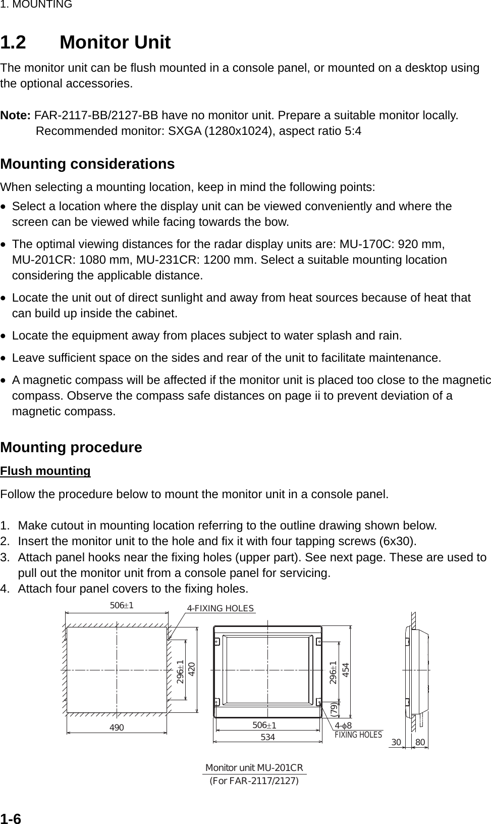 Page 14 of Furuno USA 9ZWRTR078A Marine Radar User Manual inst manual part 1