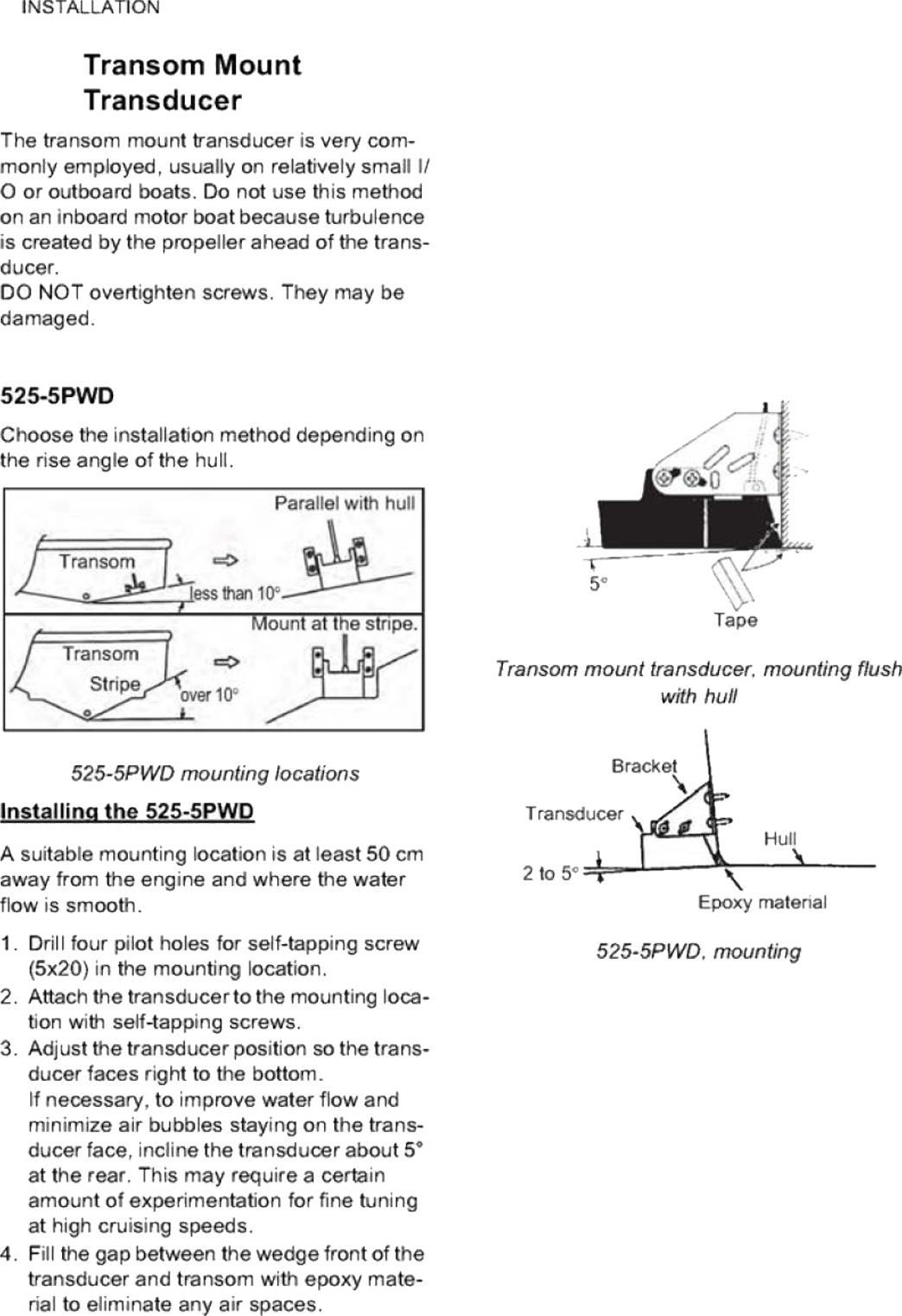 Page 1 of 1 - Furuno Furuno-525-5Pwd-Installation-Instructions-  Furuno-525-5pwd-installation-instructions
