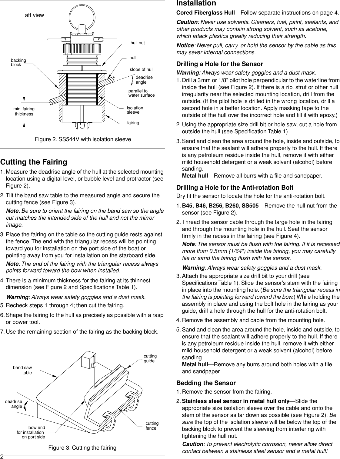 Furuno 525Stid Msd Installation Instructions 17 276 01 R02 HS Fairing