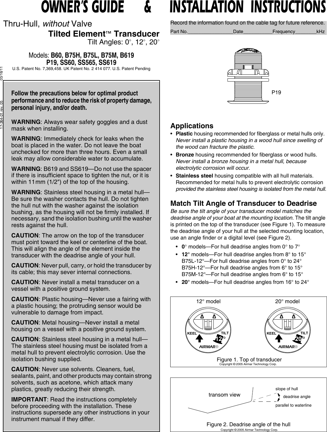 Page 1 of 4 - Furuno Furuno-525T-Ltd-12-Installation-Instructions- 17-364-01-rev05-Tilted-no_valve  Furuno-525t-ltd-12-installation-instructions
