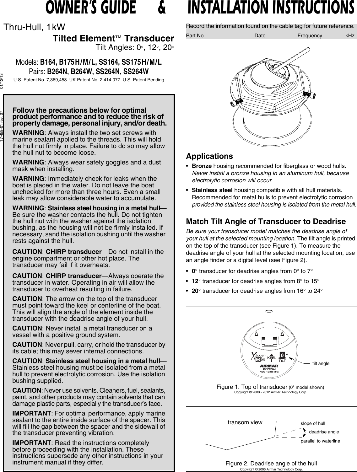 Page 1 of 4 - Furuno Furuno-526Tid-Ltd-12-Installation-Instructions- 17-458-01-rev07-B164  Furuno-526tid-ltd-12-installation-instructions