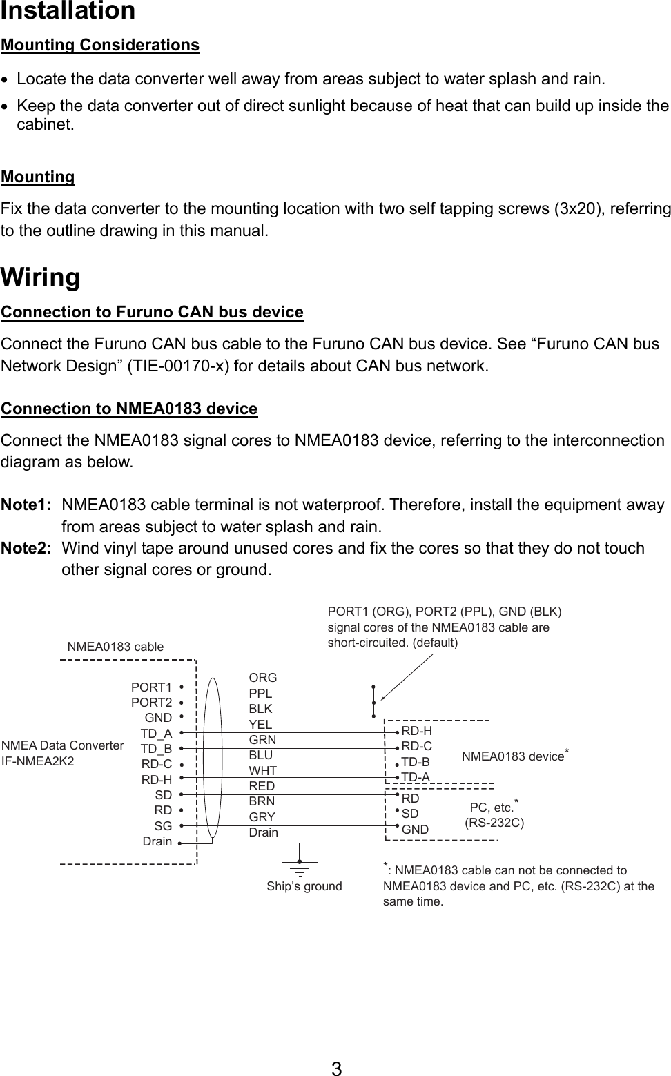 Page 3 of 10 - Furuno Furuno-If-Nmea2K2-Installation-Instructions- Furuno-if-nmea2k2-installation-instructions