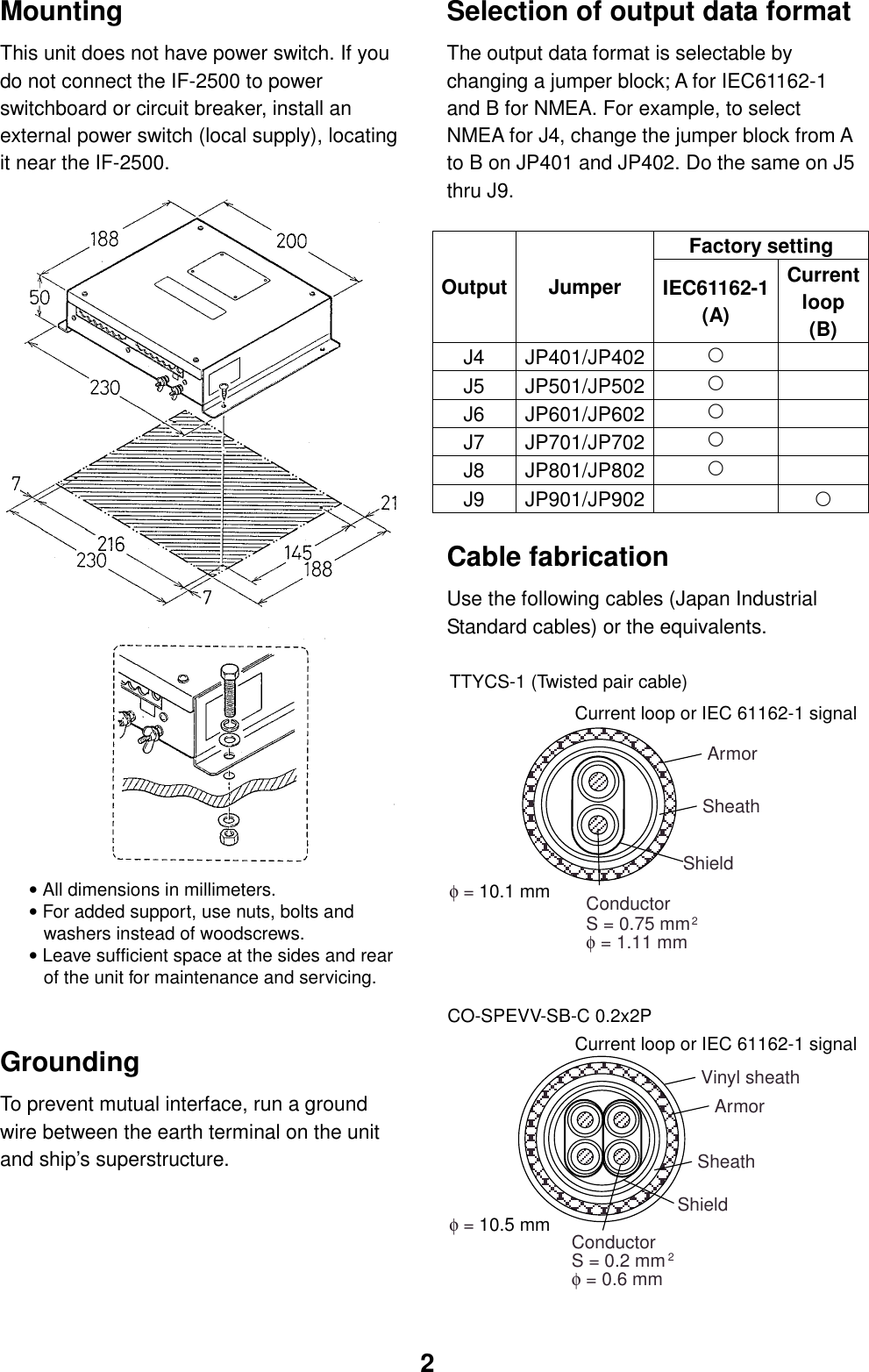 Furuno Interface Unit If 2500 Users Manual