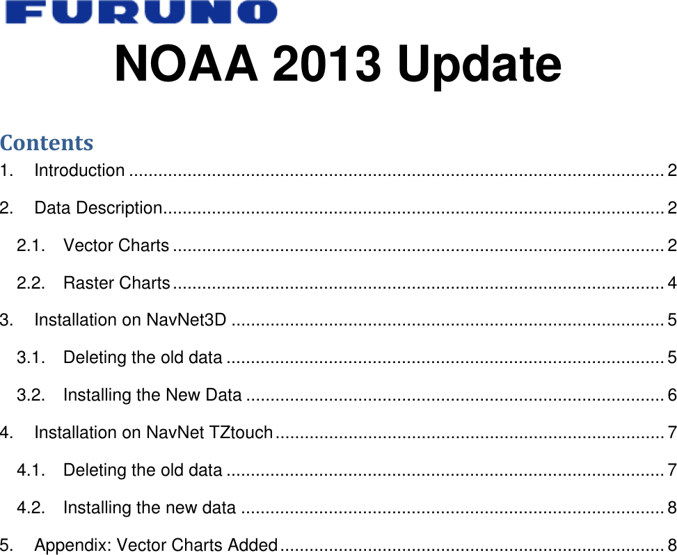 Page 1 of 9 - Furuno Furuno-Mfd12-Users-Manual NOAA Charts Update Info Spring 2013x