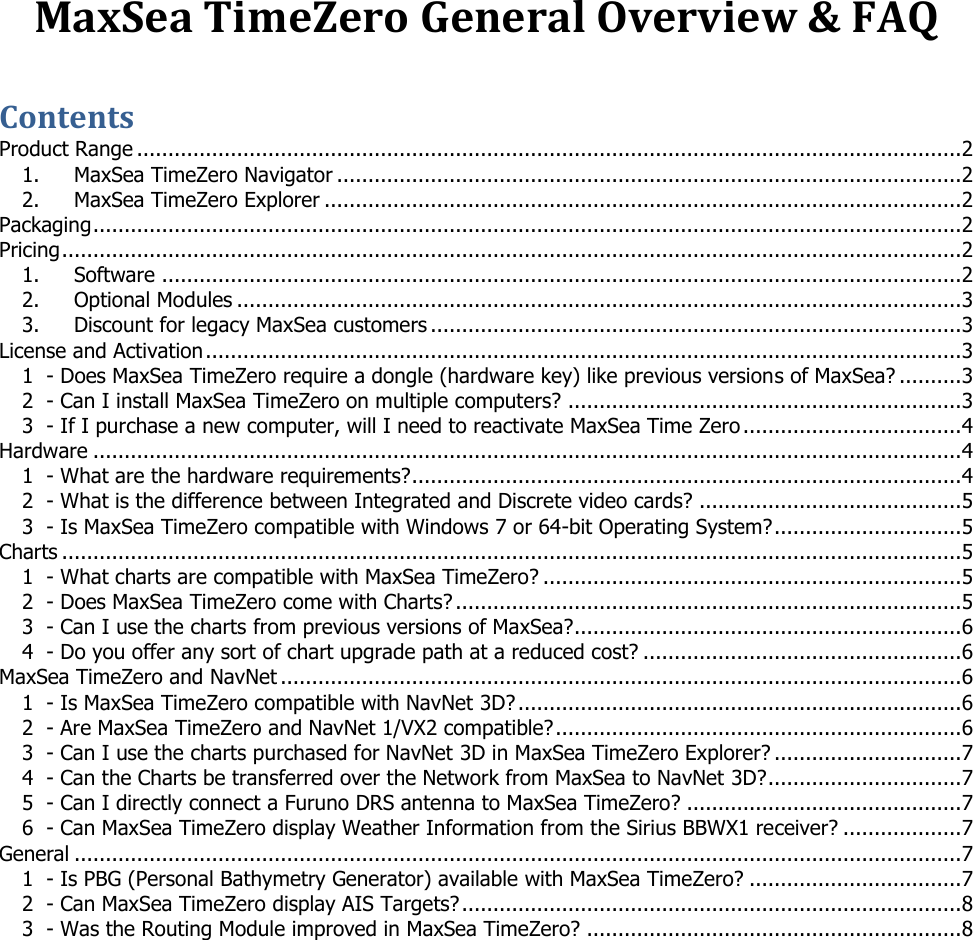 Page 1 of 8 - Furuno Furuno-Tz-Explorer-Users-Manual- MaxSea TimeZero FAQ  Furuno-tz-explorer-users-manual
