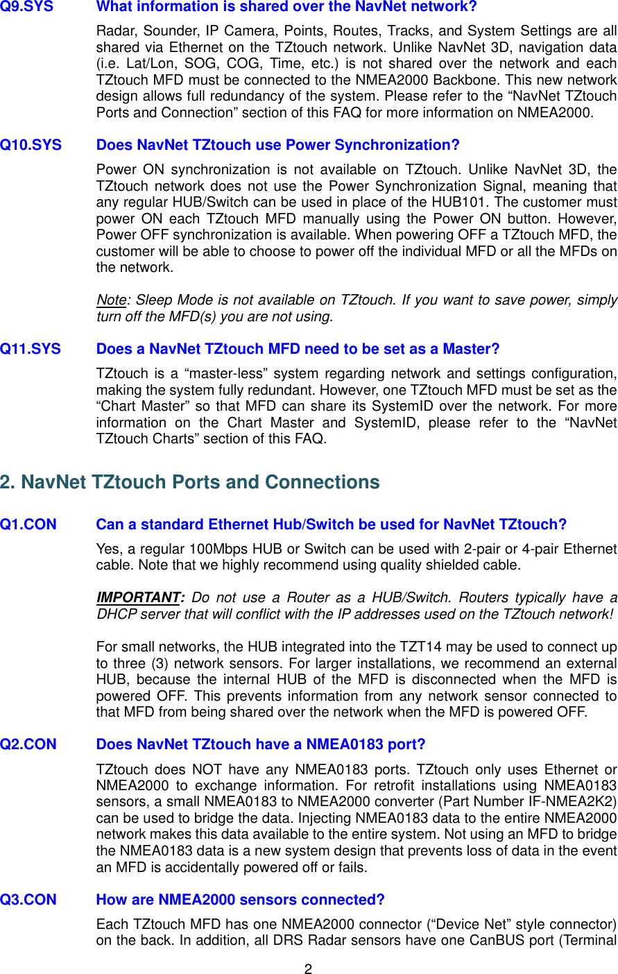 Page 4 of 12 - Furuno Furuno-Tzt14-Users-Manual TZtouch FAQx