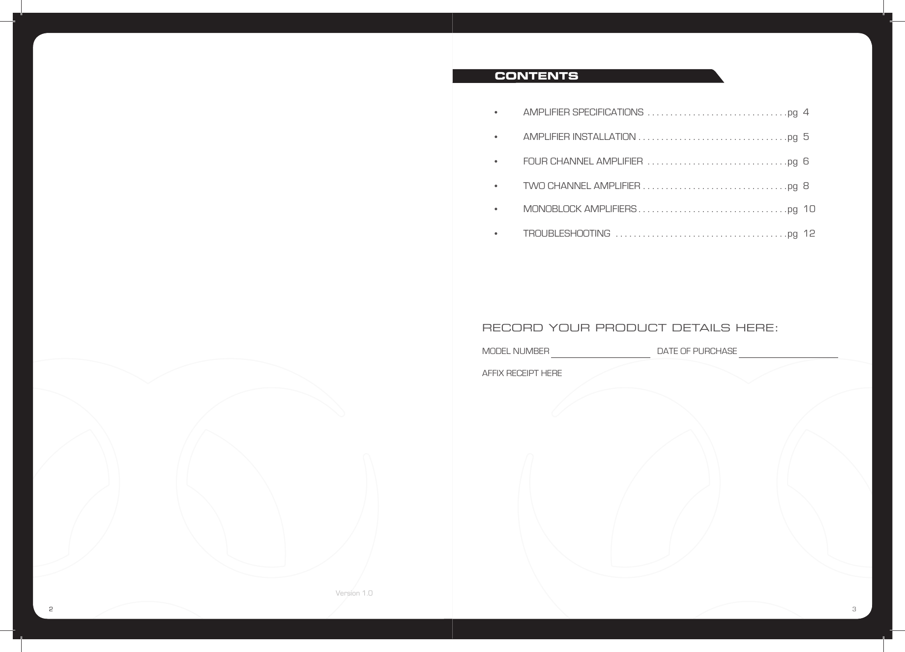 Page 2 of 9 - Fusion Fusion-Fusion-Electronics-Stereo-Amplifier-Pp-Am100010-Users-Manual- PP Amplifier Manual  Fusion-fusion-electronics-stereo-amplifier-pp-am100010-users-manual