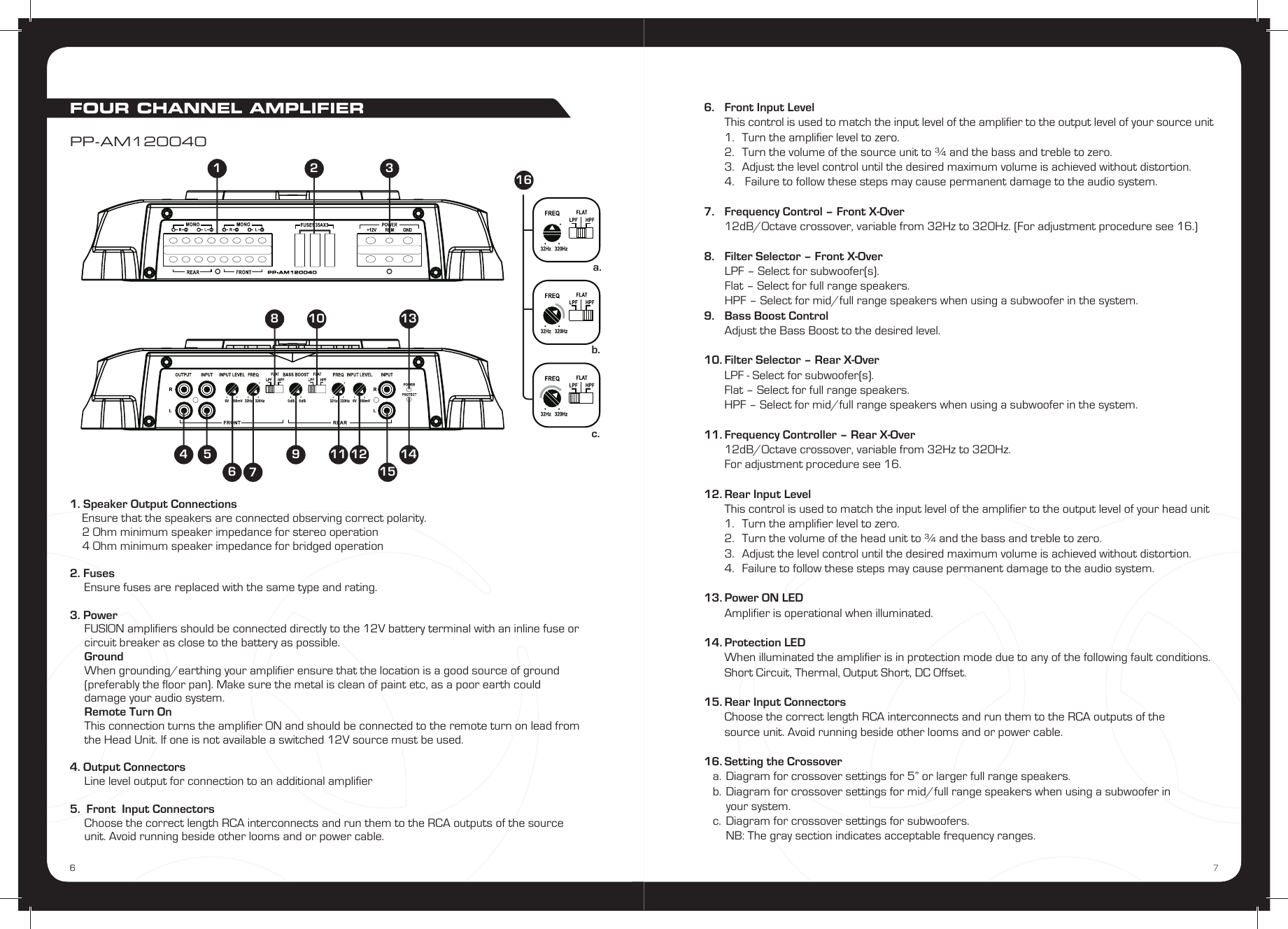 Page 4 of 9 - Fusion Fusion-Fusion-Electronics-Stereo-Amplifier-Pp-Am100010-Users-Manual- PP Amplifier Manual  Fusion-fusion-electronics-stereo-amplifier-pp-am100010-users-manual