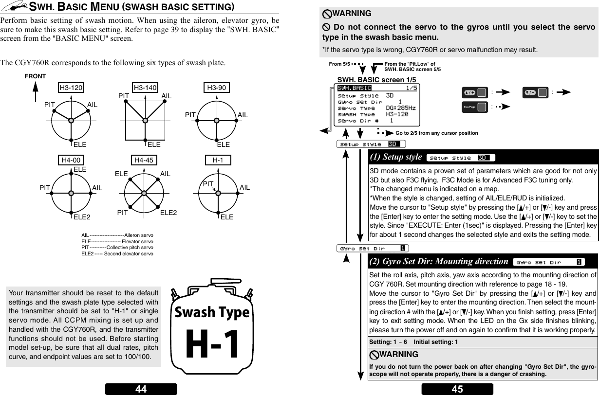 Page 22 of Futaba CGY760R-24G Radio Control User Manual 