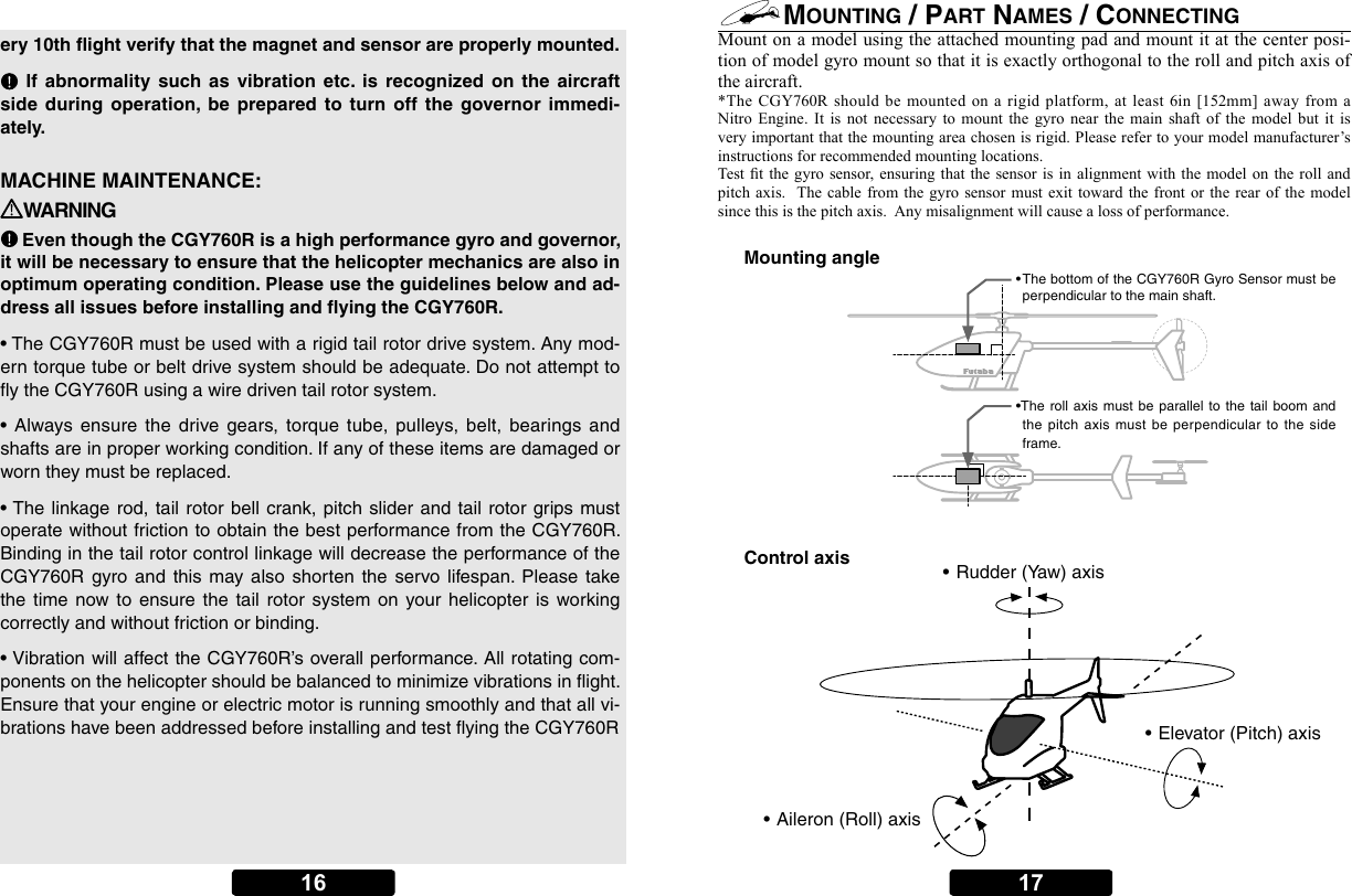 Page 8 of Futaba CGY760R-24G Radio Control User Manual 