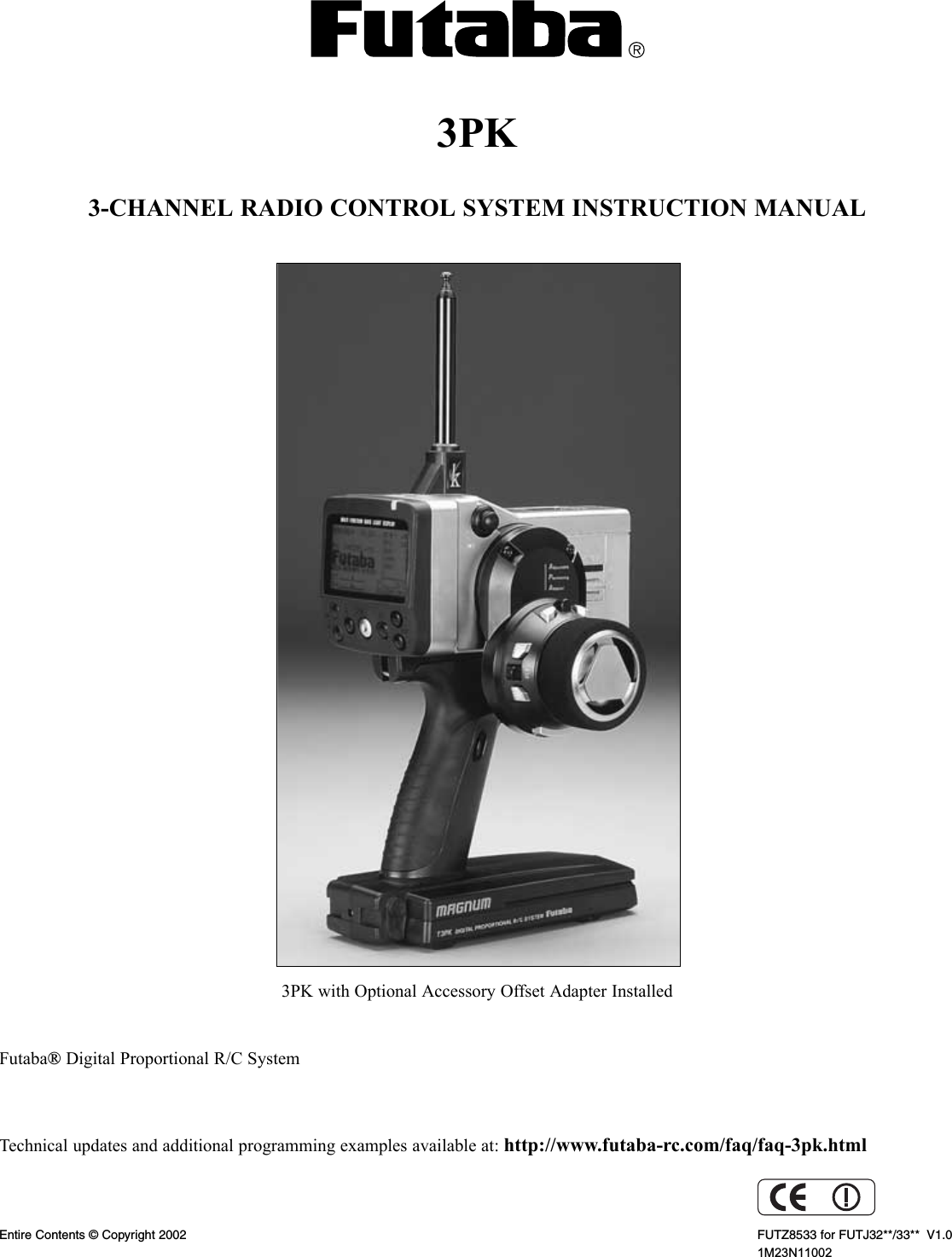 Futaba PK-AM-75 Radio Control Transmitter User Manual Part 1