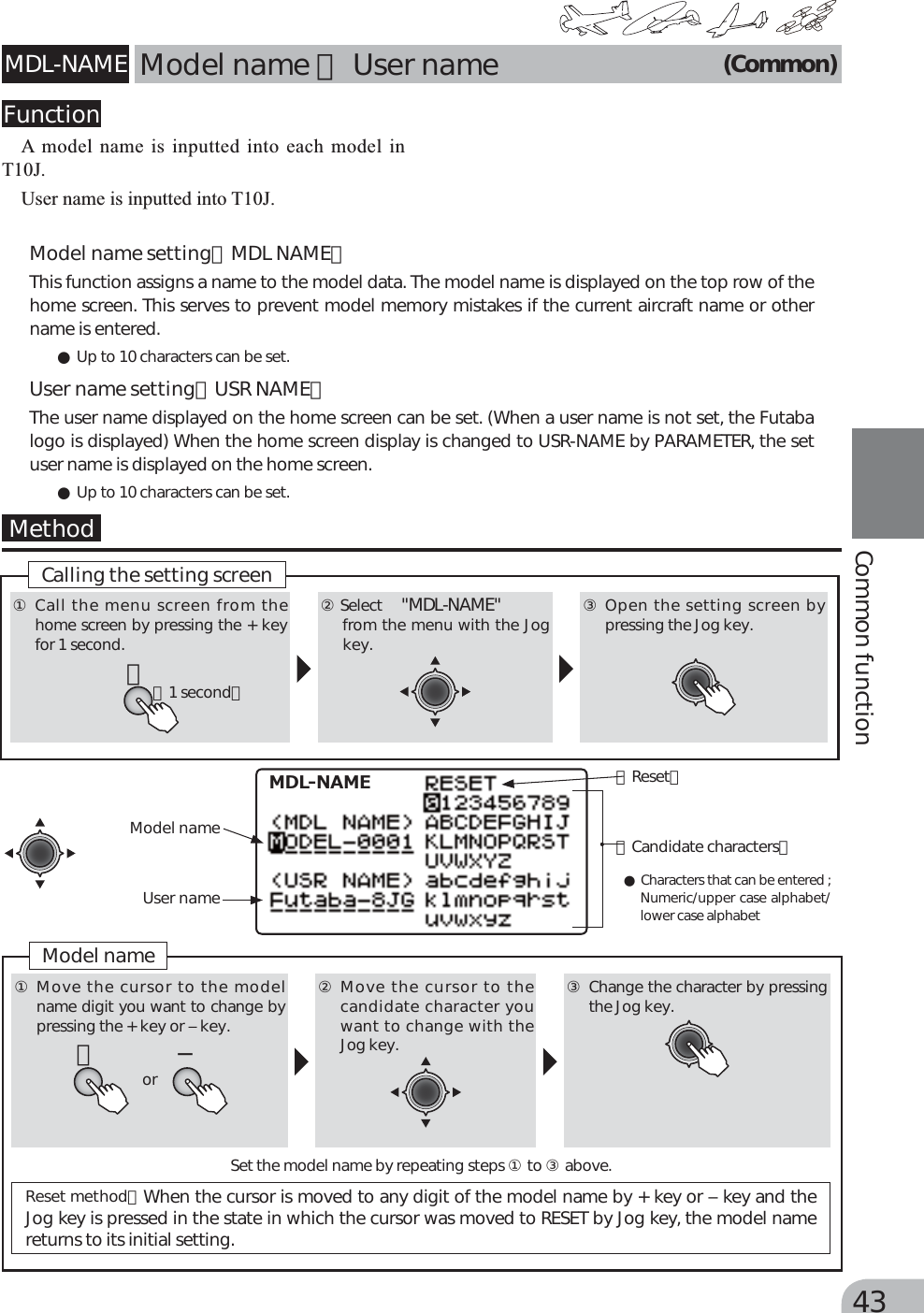 Page 6 of Futaba T10J-24G Radio Control User Manual 