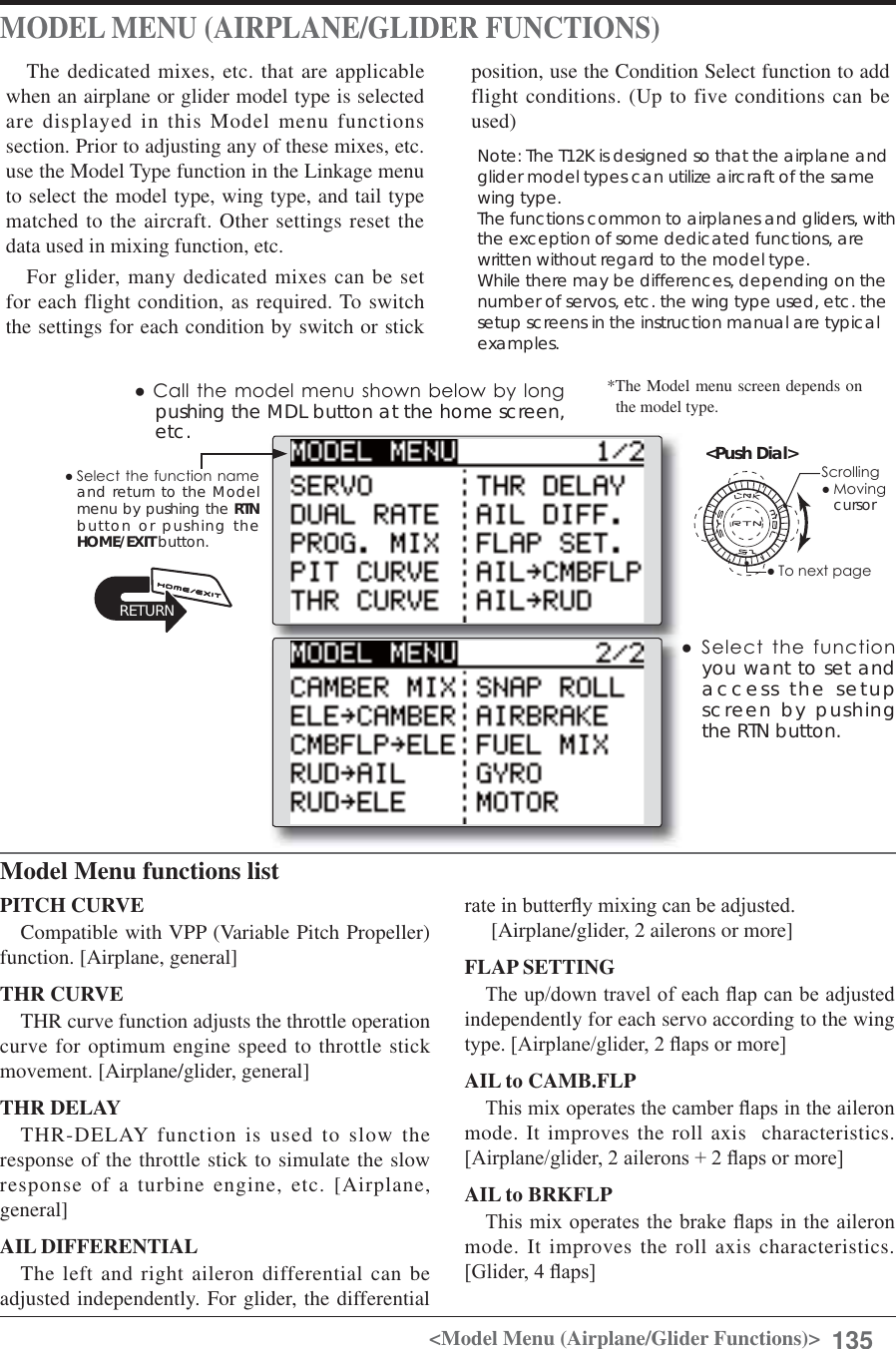 Page 135 of Futaba T12K-24G Radio Control User Manual 