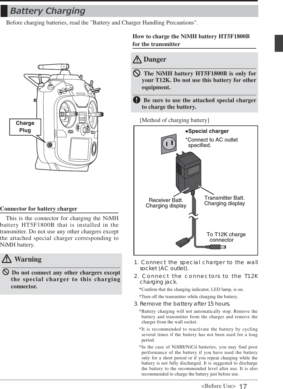Page 17 of Futaba T12K-24G Radio Control User Manual 