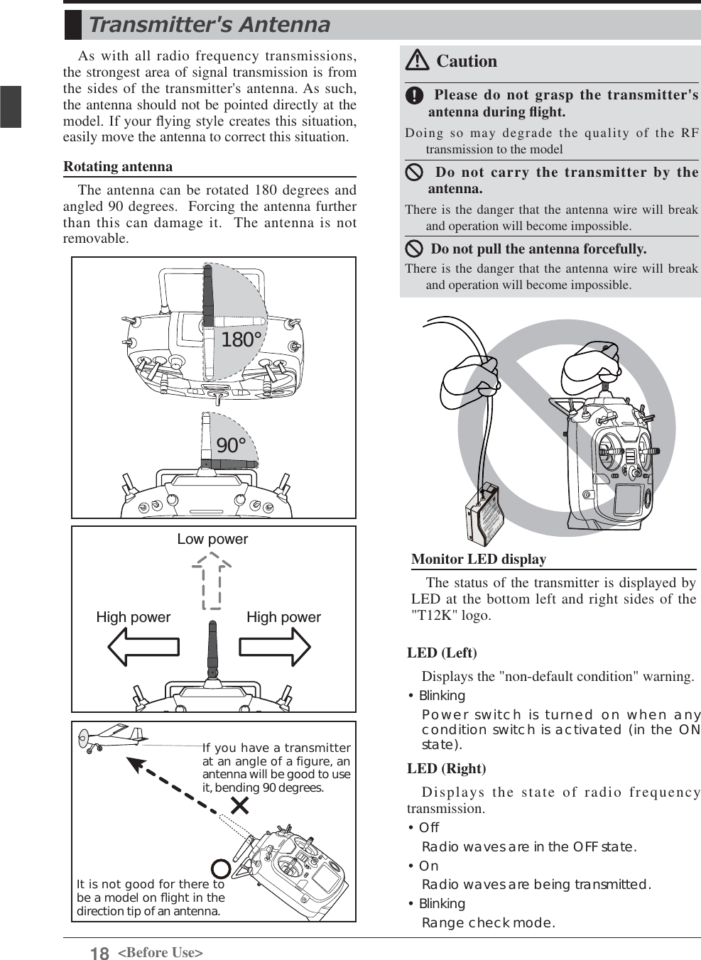 Page 18 of Futaba T12K-24G Radio Control User Manual 