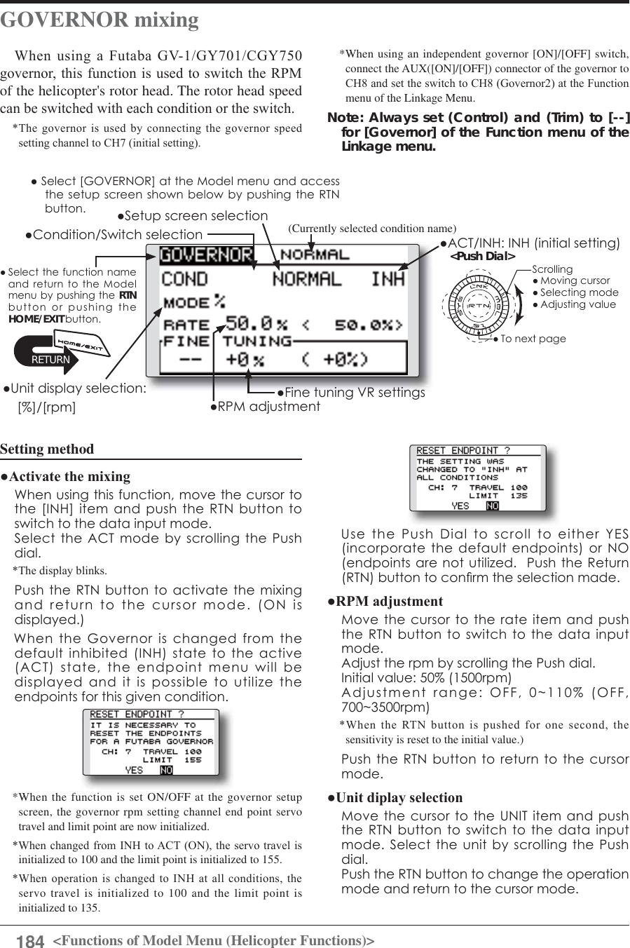 Page 184 of Futaba T12K-24G Radio Control User Manual 
