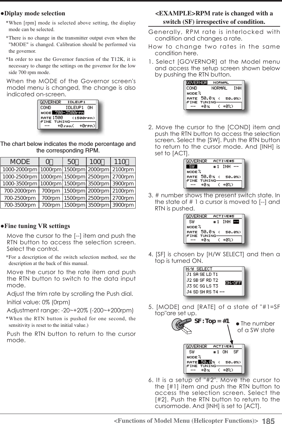 Page 185 of Futaba T12K-24G Radio Control User Manual 