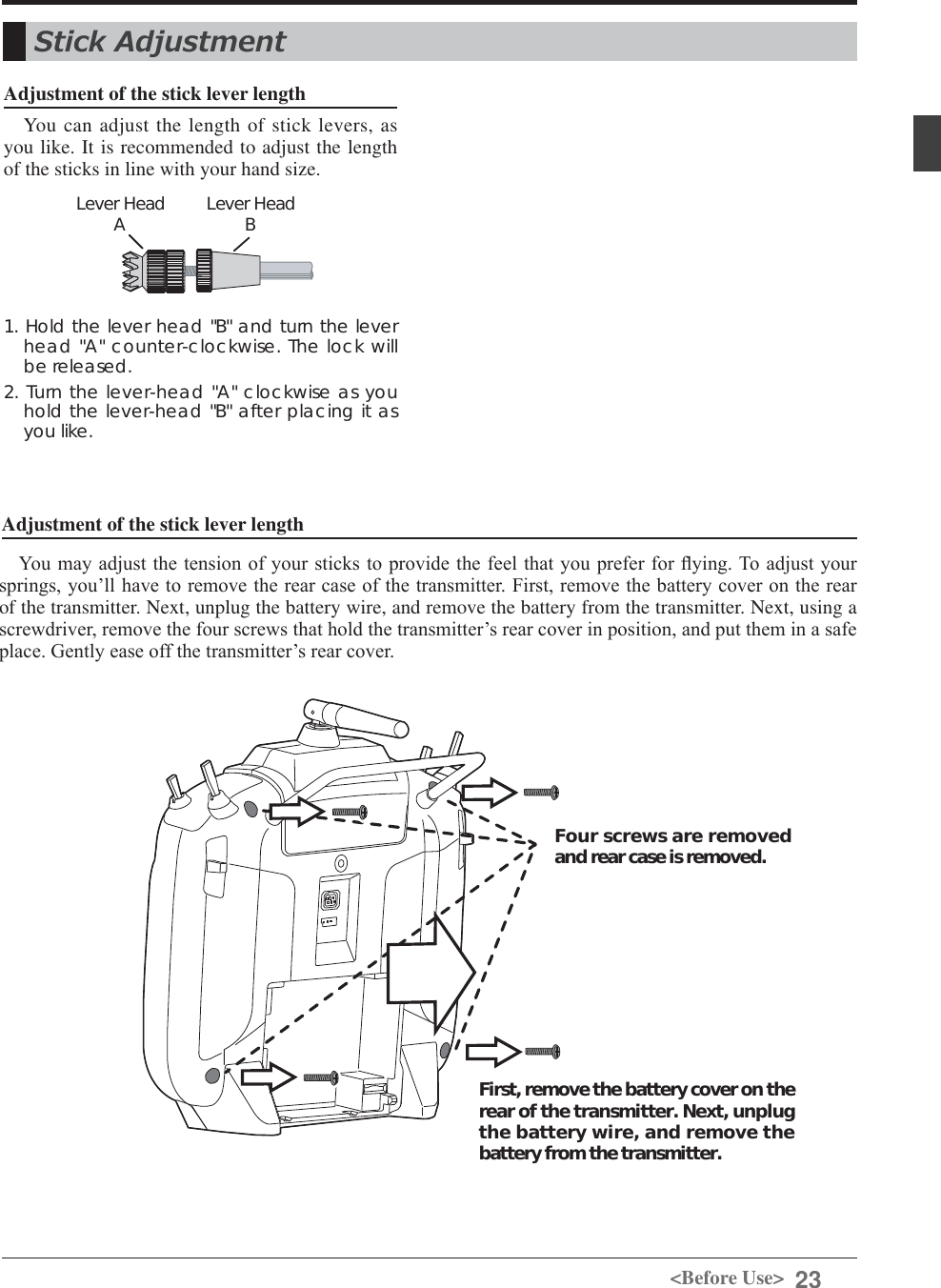 Page 23 of Futaba T12K-24G Radio Control User Manual 