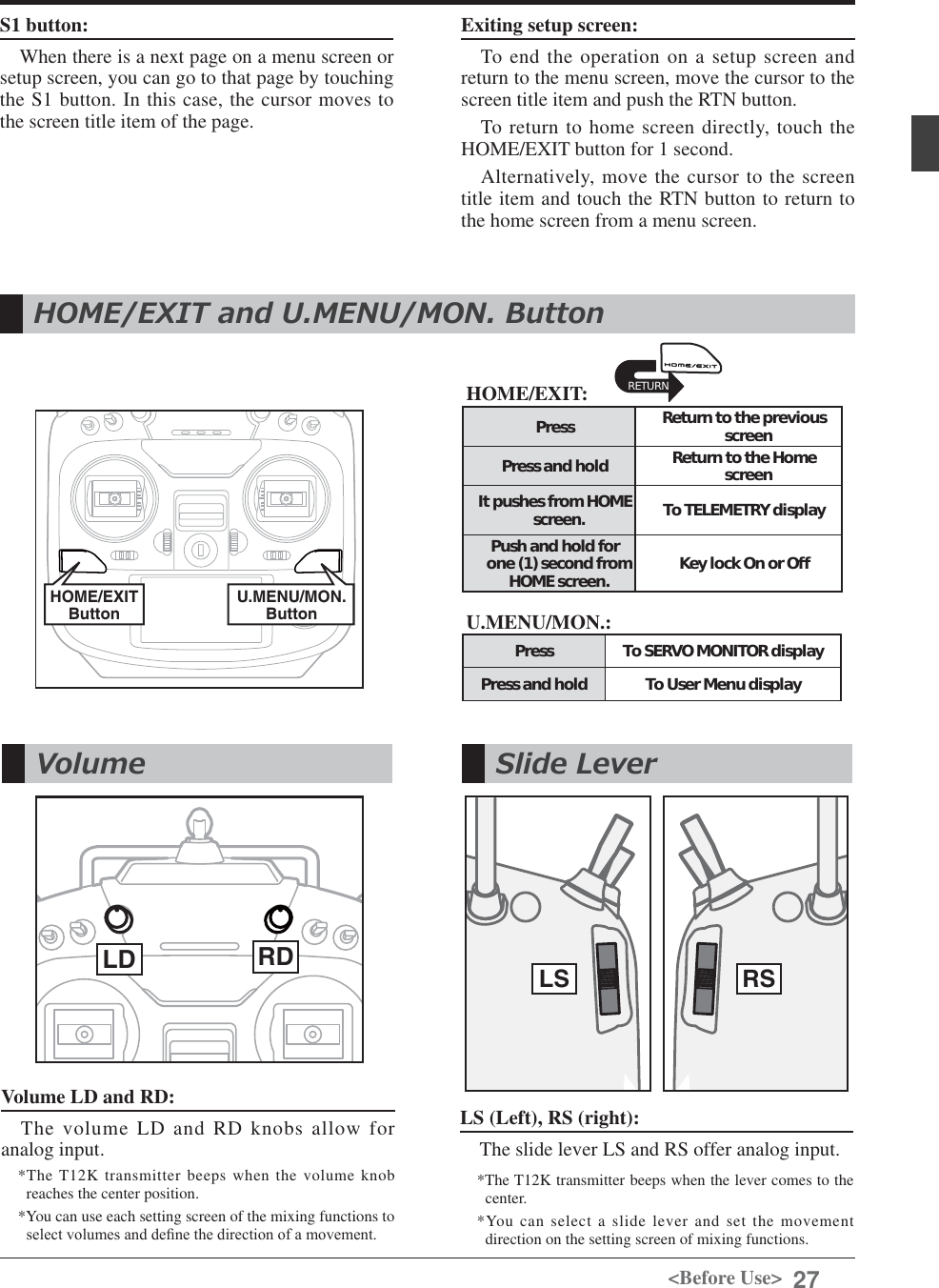 Page 27 of Futaba T12K-24G Radio Control User Manual 